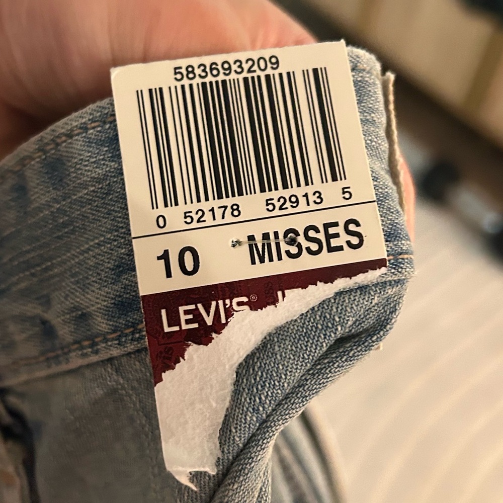 Levi’s Misses Vintage Y2K Deadstock Wide Leg Cropped Denim Culottes - Size 10 - Picture 11 of 14